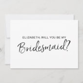 Chic Hand: "Wil je mijn bruidsmeisje zijn?" Kaart (Voorkant)