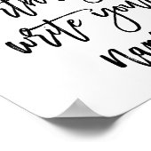 Chic Handbrief Zoek je geboortedag-gastteken Poster (Hoek)