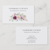 Chic Handgemaakte Elegant Roze Bloemen Visitekaart Visitekaartje (Voorkant / Achterkant)