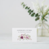 Chic Handgemaakte Elegant Roze Bloemen Visitekaart Visitekaartje (Staand voorkant)