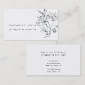 Chic Handgemaakte Elegant Zwart Wit Visitekaartje (Voorkant / Achterkant)