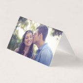 Chic handgeschreven bedankkaart met foto kaart (Achterkant)