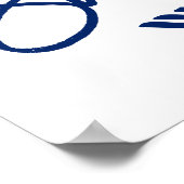 Chic handgeschreven bord | Het feest begint hier Poster (Hoek)