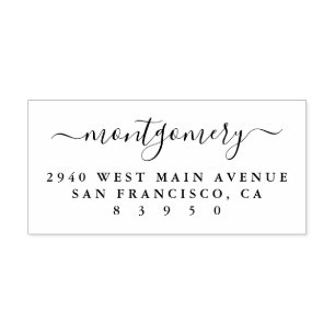 Chic Handgeschreven de Naam van de Familienaam van Rubberstempel