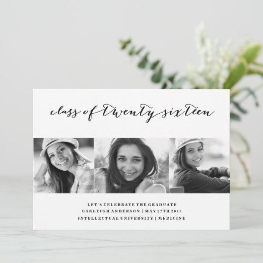 Chic Handgeschreven | Klasse van de aankondiging v (Staand voorkant)