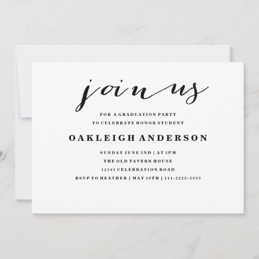 Chic Handgeschreven | Klasse van de aankondiging v (Achterkant)