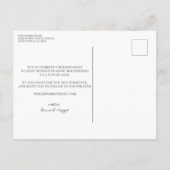 Chic Handgeschreven Roos Gold Wedding Uitstel Briefkaart (Achterkant)