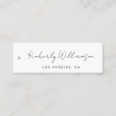 Chic handgeschreven script hangtag mini visitekaartje (Voorkant)