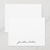 Chic Handgeschreven Script Name Text Simple Design Notitiekaartje (Voorkant / Achterkant)