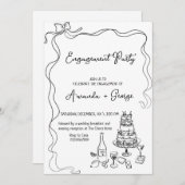 Chic Handgeschreven Verloving Aankondiging bruilof (Voorkant / Achterkant)