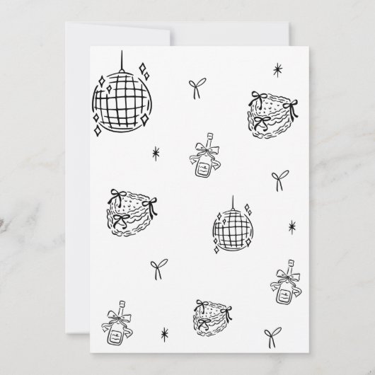 Chic handgetekende 30e verjaardagsfeestje kaart (Achterkant)