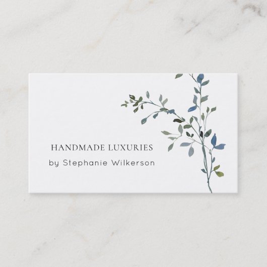 Chic Handmade Elegant Greenery Visitekaartje (Voorkant)