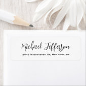 Chic Handschrift Creatief Trendy Zwart & Wit Etiket (Insitu)