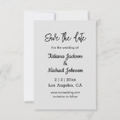 chic handwriters sneeuwvlokken winterfotobruiloft save the date (Achterkant)