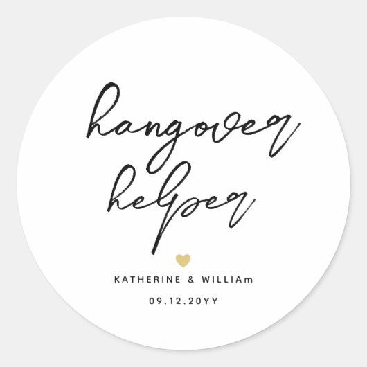 Chic Hangover Helper Recovery-kit voor Ronde Sticker (Voorkant)