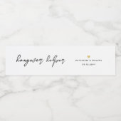 Chic Hangover Helper Waterfles Etiket (Enkel label)