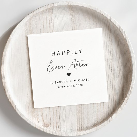 Chic Happily Ever After Bruiloft Servet