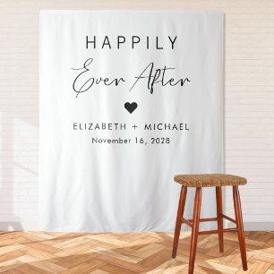 Chic Happily Ever After Bruiloft Wandkleed