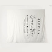 Chic Happily Ever After Crème Bruiloft Wandkleed (Voorkant (horizontaal))