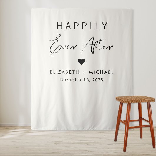 Chic Happily Ever After Crème Trouw Wandkleed