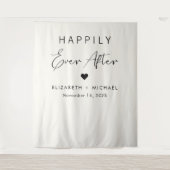 Chic Happily Ever After Crème Trouw Wandkleed (Voorkant)