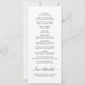 Chic Happily Ever After Huwelijksceremonie Program (Achterkant)