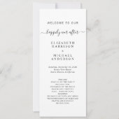 Chic Happily Ever After Huwelijksceremonie Program (Voorkant)