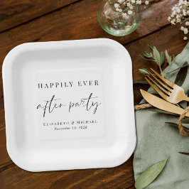 Chic Happily Ever After Trouwreceptie Papieren Bordje