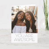 Chic Happy Birthday 8 Photo Best Friend Modern Kaart (Voorkant)