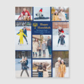 Chic Happy Chanoeka familie foto collage magneet (Voorkant)