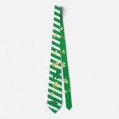 Chic Happy Good Luck Gold Shamrock St Patrick's Stropdas (Voorkant)