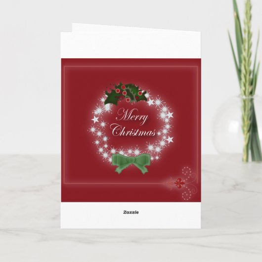 Chic Happy Holiday modern kerstfeest wreate Feestdagen Kaart (Achterkant)