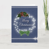 Chic Happy Holiday modern kerstfeest wreate Feestdagen Kaart (Voorkant)