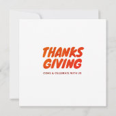 Chic Happy Thanksgiving met Herfst en bladeren Kaart (Achterkant)