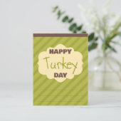Chic Happy Turkey Day Feestdagenkaart (Staand voorkant)