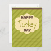 Chic Happy Turkey Day Feestdagenkaart (Voorkant / Achterkant)