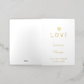 Chic Hart Romantische Liefde Folie Wenskaart (Buiten Laag)