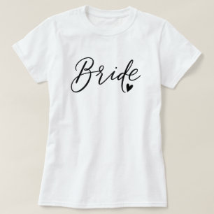 Chic Hart Script Bruid T-shirt