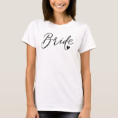 Chic Hart Script Bruid T-shirt (Voorkant)