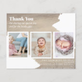 CHIC Hartelijk dank u FOTO COLLAGE Baby Cards BUDG (Voorkant)