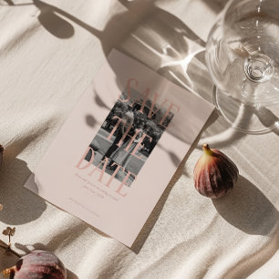 -Chic Haute Romantische Huwelijk Save the Date Kaart