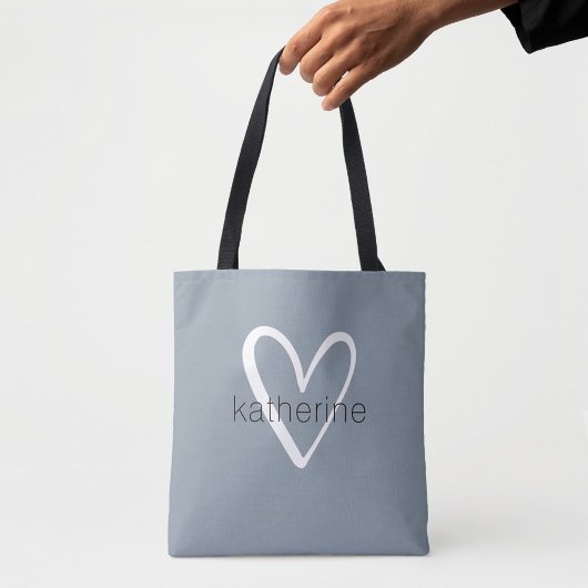 Chic Heart, aangepast usty Blue Tote Bag