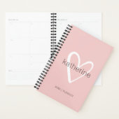 Chic Heart Blush Pink Weekelijks Maandelijks Niet- Planner (Display)