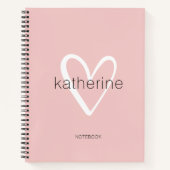 Chic Heart Blush Roze Notitieboek (Voorkant)