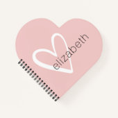 Chic Heart Blush Roze Notitieboek (Voorkant)