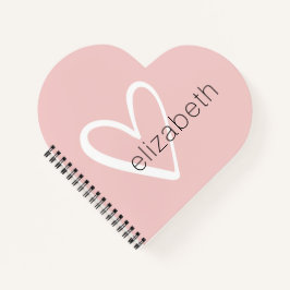 Chic Heart Blush Roze Notitieboek