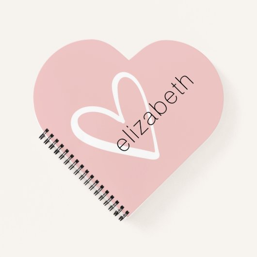 Chic Heart Blush Roze Notitieboek (Voorkant)