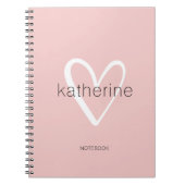 Chic Heart Blush Roze Notitieboek (Voorkant)