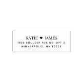 Chic Heart Koppel Retouradres Zelfinkende Stempel (Design)