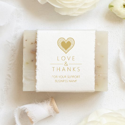 Chic Heart Lace Effect Love & Thanks Supporting Rubberstempel